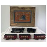 Prewar Ives 1929 O Gauge boxed No. 486 Major H.O.D. Seagraves passenger set in box