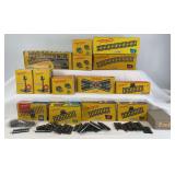 Large amount of Fleischmann HO Gauge 2-rail track 1/8, 1/4, 1/2 sections, signals, controllers in original boxes