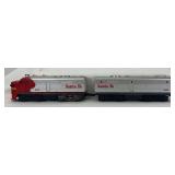Modern Lionel O Gauge 8861 Santa Fe Alco diesel A unit and 8862 Santa Fe Alco diesel B unit