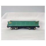 Prewar Lionel Standard Gauge No. 512 gondola in peacock w/brass plates, nickel journals