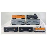 Group of modern Lionel O Gauge loose freight trains; 01415, 15031, 10009, 10009, 37037, 37037, 17880