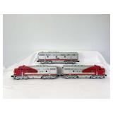 Modern Lionel O Gauge 14588 Santa Fe F3 ABA diesel locomotives Odyssey TMCC