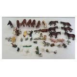 Bullyland, Safari Ltd. and other railroad layout diorama animal figures, dogs, cattle, horses, pigs, More