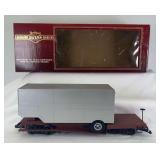 Bachmann Big Haulers G Scale Item #98370 painted/unlettered flat car w/closed trailer in original box