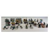 Group of G/O Gauge layout diorama figures, resin cast, several marked Lemax