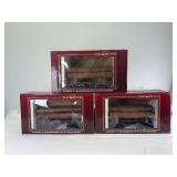 Group of three Bachmann Big Haulers G Scale 98490 skeleton log car w/logs in original boxes