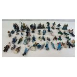 Large group of G/O gauge Schleich, Safari Ltd. and others, figures; railroad, farm, men, women, etc.