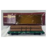 Bachmann Big Haulers G Scale Item #93541 Coal Creek Lumber flat car with logs in original box