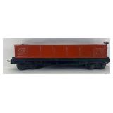 Prewar Lionel O Gauge 2812X dark orange stamped lettering black journal gondola