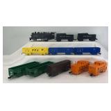 Marx O Gauge 490 0-4-0, NYC & PRR tenders, two 715100, two 21913, 131000, 13975, two NYC caboose