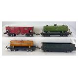 Prewar Lionel O Gauge 1680 Shell, 812 gondola, 815 tank, 816 operating hopper