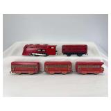 Marx O Gauge red Commodore Vanderbilt New York Central illuminated passenger train
