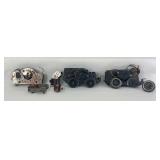 Three prewar/postwar Lionel O Gauge 4-wheel motors for steam locomotives 3-rail