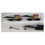 Prewar and Postwar Lionel O Gauge 2660 crane cars for parts/restoration