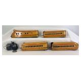 Marx O Gauge M-10000 Union Pacific articulated streamline diesel locomotive passenger train, 4-unit