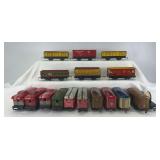 Seventeen pieces of Marx O Gauge freight rolling stock