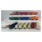Marx O Gauge 1798 Cape Canaveral Express diesel, four X246 Chemical Rocket Fuel tank cars, 1796 Rocket Launcher, X-467 Rocket Computing Center and others