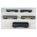 Marx O Gauge 44572 C&O, 3552 PRR, 3552 B&O, 3552 NKP, 3552 T&P 3/16" scale gondolas