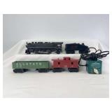 Marx O Gauge All-State 666 2-4-2 steam locomotive w/slope back Allstate tender, 5532 ALLSTATE gondola, 564 Alstate caboose