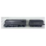 Prewar Lionel O Gauge No. 238E streamlined Pennsylvania 4-4-2 steam locomotive with 265W tender w/whistle, in Gun Metal Gray