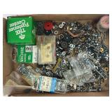 Huge lot of very small nuts, bolts, washers, locking washers, chain, binding post nuts, springs, more for layouts, repairs, restorations