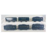 Marx O Gauge 4-wheel and 8-wheel New York Central tenders, six tenders total, four are wedge