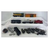 Postwar American Flyer S Gauge 21808 diesel switcher, 1989 S Fest stock, 24103, 24309, 625, 24203, 938, motor, tender frame, etc.