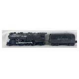 Prewar Lionel O Gauge 225E 2-6-2 steam locomotive with 2225WX tender with whistle in gun metal gray