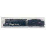 Prewar Lionel O Gauge 765 2-6-2 steam PRR locomotive w/2666W Lionel Lines tender with whistle