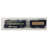 Marx O Gauge 3000 Canadian Pacific 2-4-2 streamlined steam locomotive and streamlined 3/16" scale 8-wheel tender