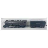 Prewar Lionel O Gauge 1666E 2-6-2 steam locomotive and tender in gun metal gray