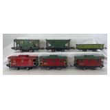 Prewar Lionel O Gauge two 803 hoppers, 902 gondola, three 807 caboose freight trains