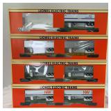 Modern Lionel O Gauge T.T.U.X. flatcars in original boxes; 1636 Southern, 52014 1993 L.O.T.S., 52041 1994 L.O.T.S., 52042 15th Anniversary L.O.T.S.