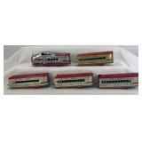 Marx O Gauge Union Pacific M10005 electric diesel locomotive w/two Los Angeles, Omaha, Denver, articulated passenger train