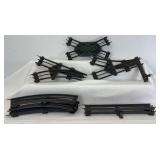 Group of early prewar Ives three rail O Gauge track, crossover, pair of switches
