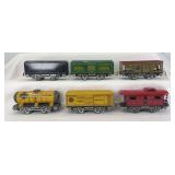 Marx O Gauge NYC tender, 1935 Mail, 553 SF, 91453 C&S, 1678 NP General Coal, 694 NYC w/lithographed frame sides