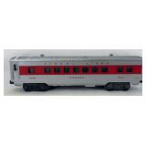 Postwar Lionel O Gauge No. 2444 Newark red stripe passenger coach