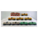Marx O Gauge 3/16" scale 8-wheel tank cars; four S.C.C.X.652 Shell, two C.S.O.X. 2532 Cities Service, two N.I.A.X.256 Niacet Chemicals Corp