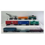 Marx O Gauge 467110 B&O, 54099 GN/MP, 4566 C.W.E.X., 4528 Erie, 21913 LV, crane, 347100 PRR, 18326 NYC, 18326 Penn