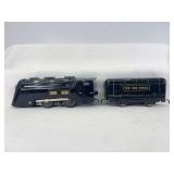 Marx O Gauge electric New York Central Commodore Vanderbilt streamlined steam locomotive and tender