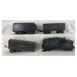 Prewar Lionel O Gauge 2666T, 2689TX, 265W, unnumbered whistle tender, four tenders total for parts/restoration