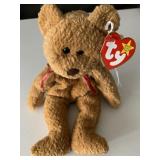 TY BEANIE BABIES CURLY THE BEAR BIRTHDAY 4-12-1996