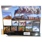 TRAINS ART CALENDAR 2008 CHARLES DITLEFSEN 13"x11"