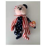 TY BEANIE BABIES SPANGLE STARS AND STRIPES BEAR DA