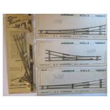ANDERSON HOn3 TRAIN TURNOUT (3), SLIM #4 RIGHT LOT