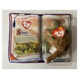 TY MCDONALD BEANIE BABIES STEG THE STEGOSAURUS BIR