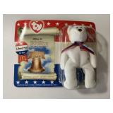 TY MCDONALD BEANIE BABIES LIBERTY THE BEAR BIRTHDA