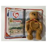 TY MCDONALD BEANIE BABIES GERMANIA THE BEAR BIRTHD