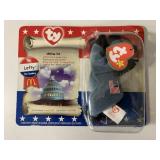 TY MCDONALD BEANIE BABIES LEFTY THE DONKEY BIRTHDA