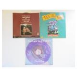 3 45RPM PURPLE RAIN STRAY CATS LENNON LP RECORDS